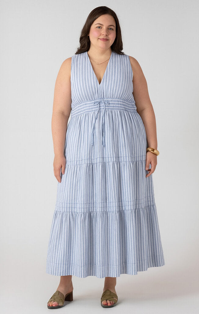 Pleat Detail Smocked Waist Dress XL