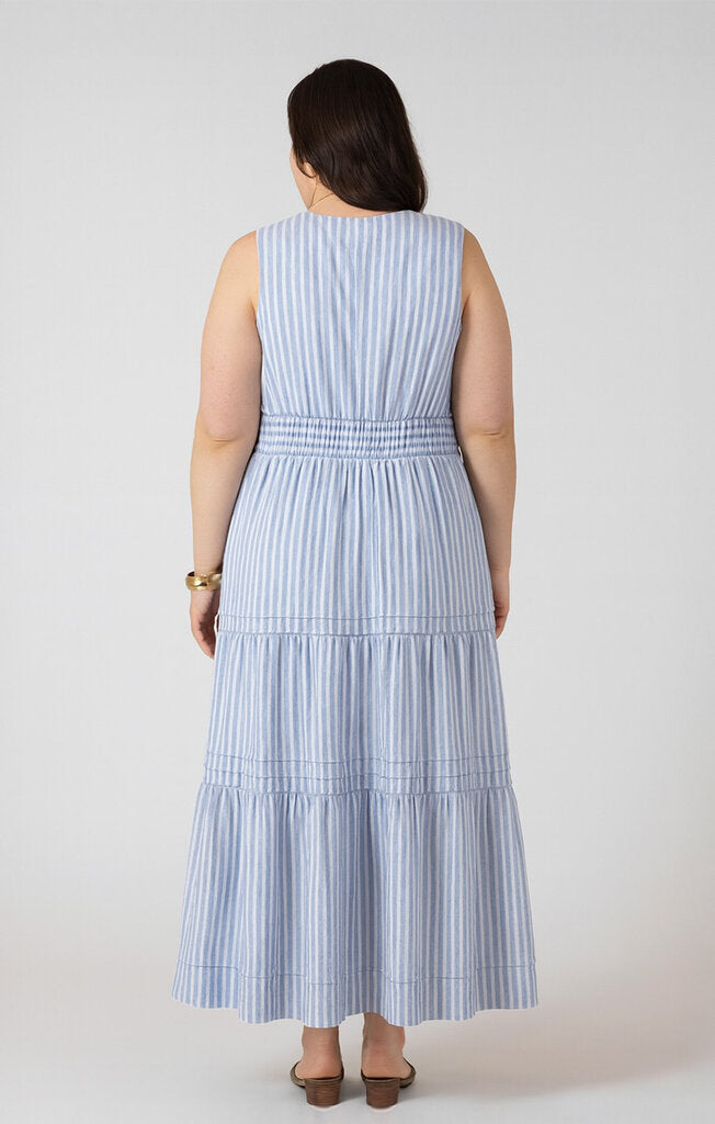 Pleat Detail Smocked Waist Dress XL