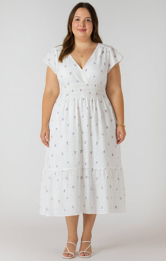 Wrap Front Tiered Mini Dress 1X