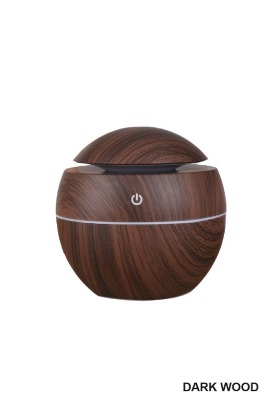Mini Ultrasonic Humidifier Aroma Diffuser (Dark Wood)