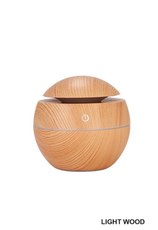 Mini Ultrasonic Humidifier Aroma Diffuser (Light Wood)
