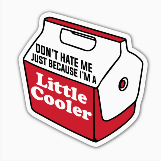 Don't Hate Me Just Because I'm A Little Cooler Vinyl Sticker