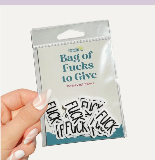 Bag of Fucks To Give Vinyl Sticker Pack