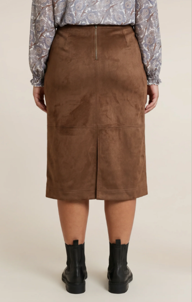 DEX Suede Midi Skirt 1X