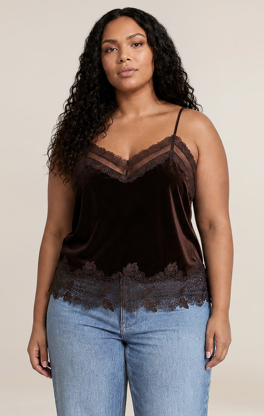 Dex Velvet Lace Cami 1X