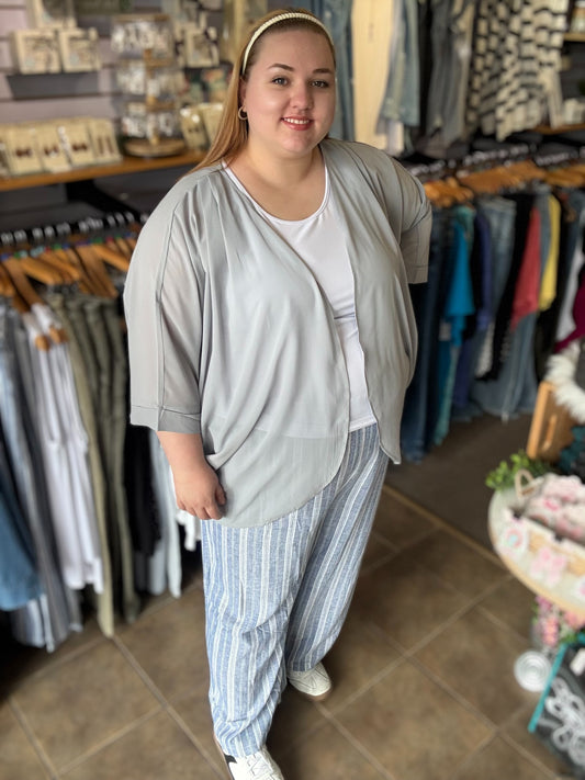 Parker Pant, Denim Stripe, Linen Viscose