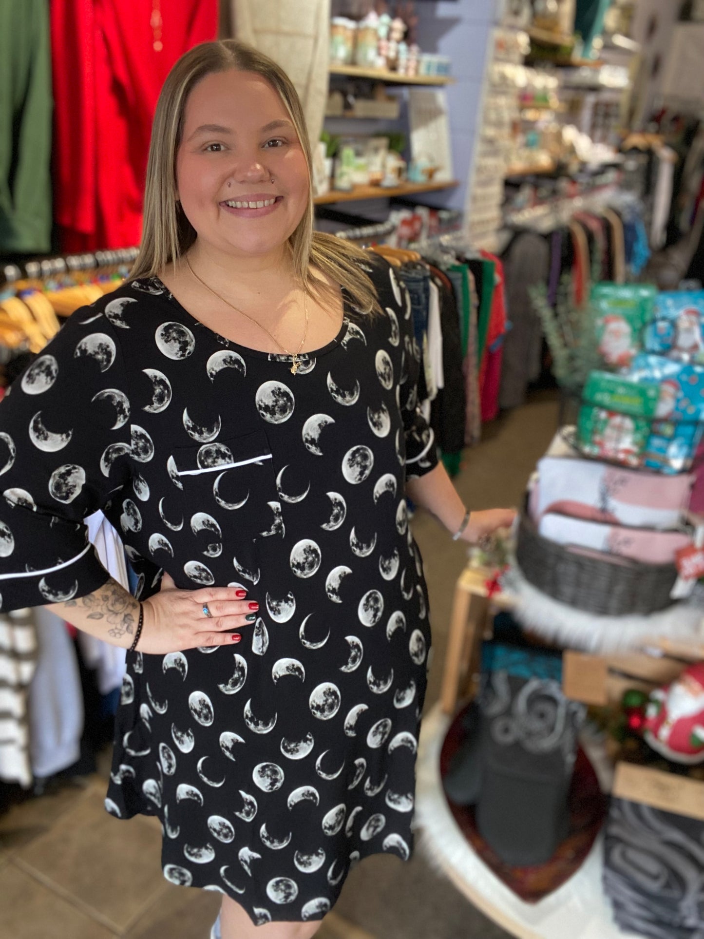 Starlight Sleepshirt, Moonstruck, Bamboo Large