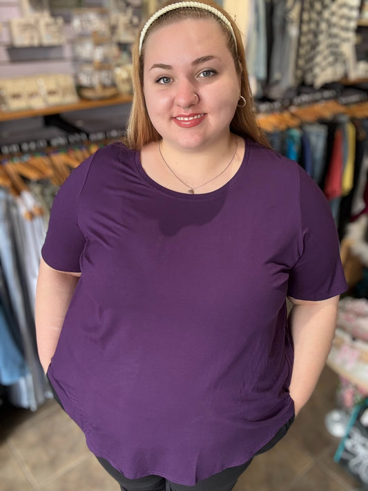 Tessa Tee, Violet, Bamboo