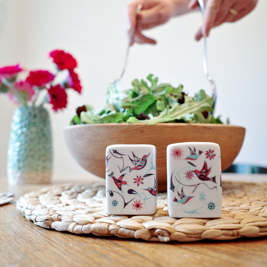 Salt & Pepper Shaker Set - Hummingbirds by Nicole La Rock