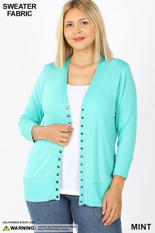 Snap Button Cardi xl/1x