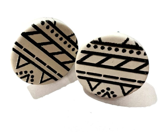 Clay Aztec Earrings