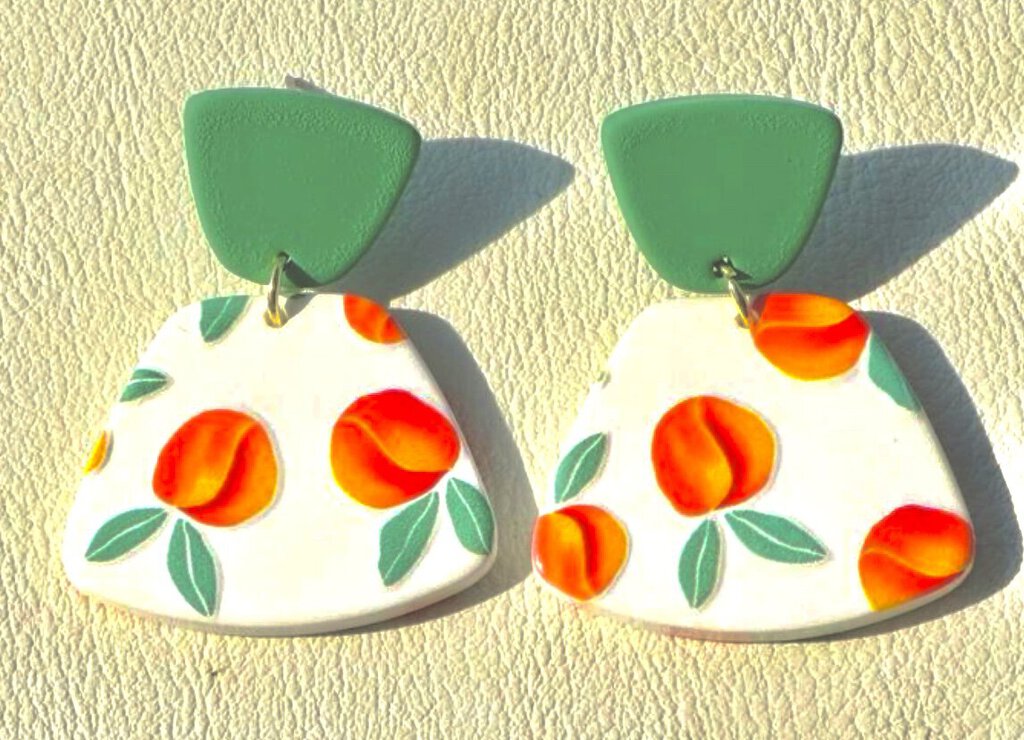 Peach Clay Earrings