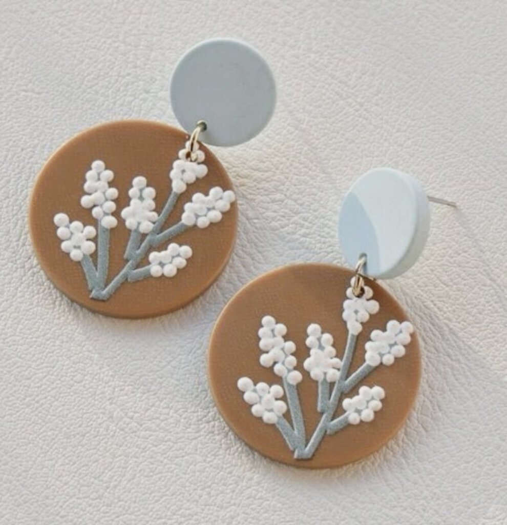 Clay Flower Earrings