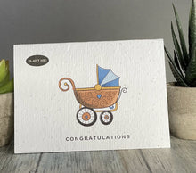 Load image into Gallery viewer, It&#39;s a Boy Plantable Greeting Card
