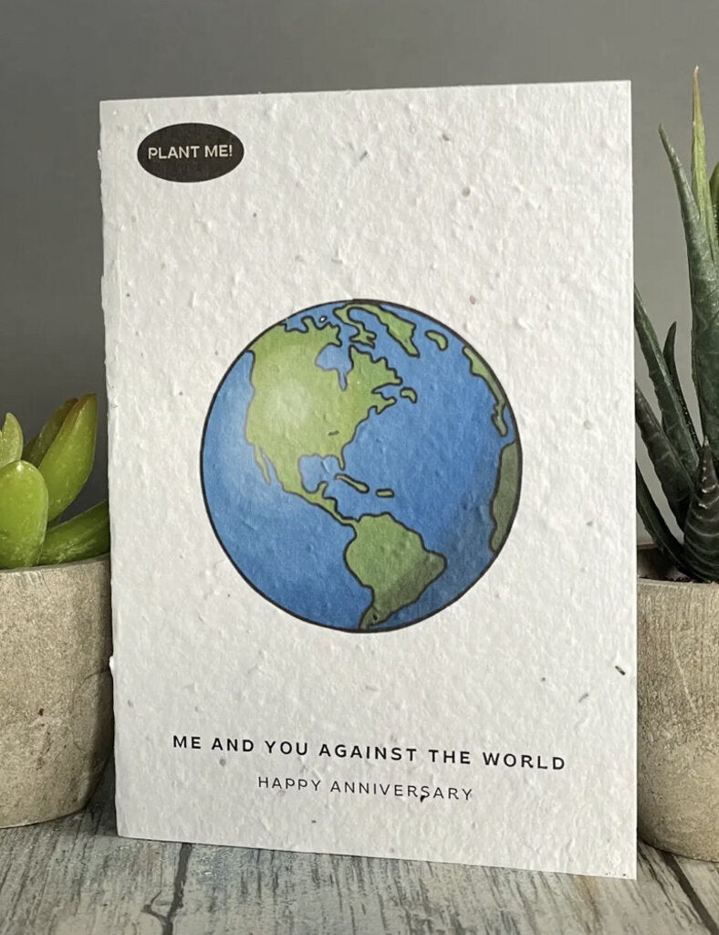 You and Me Against the World Anniversary Greeting Card
