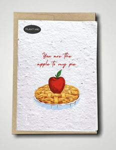 You Are The Apple To My Pie Plantable Valentines Day Card Wildflowers