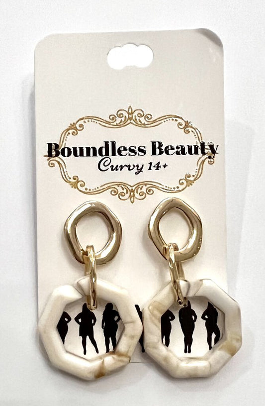 White Gold 3 cirlce Earrings