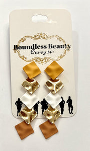 Drop yellow orange gold Earrings