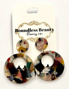 Multi Color Circle Earrings