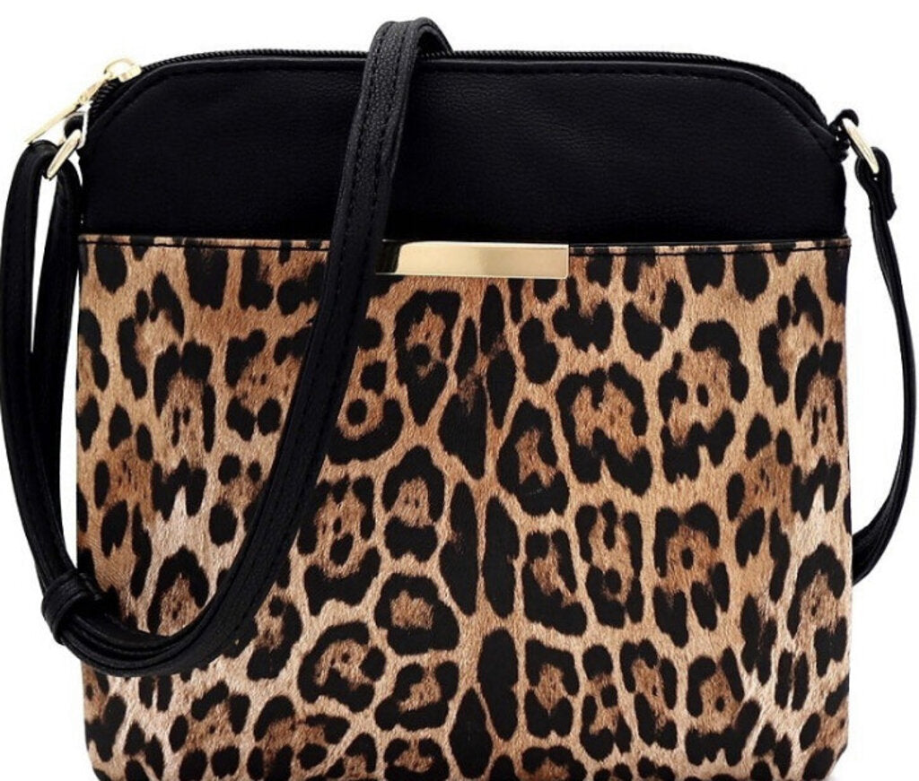 Leopard Print Cross Body Bag