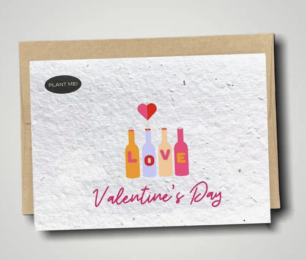 Valentine Day Love plantable greeting card