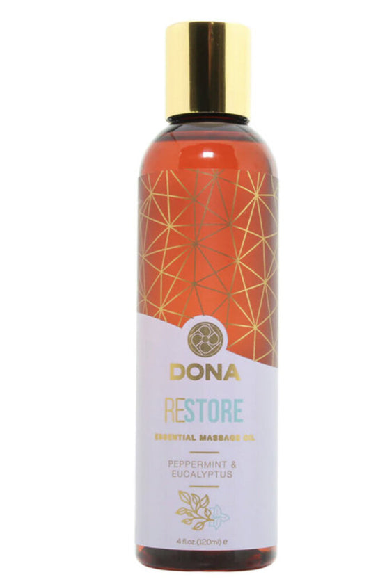 Restore Massage Oil 4oz/120ml in Peppermint & Eucalyptus