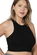 Load image into Gallery viewer, High neck cropped tank 1X-2X
