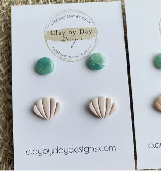 Shell Stud Pack Light Pink Shell