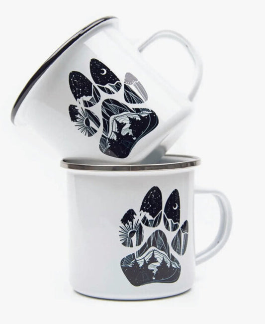 Dog Paw Camping Mug
