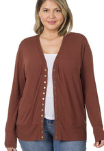 Load image into Gallery viewer, Long Sleeve Snap Button Cardigan 3x

