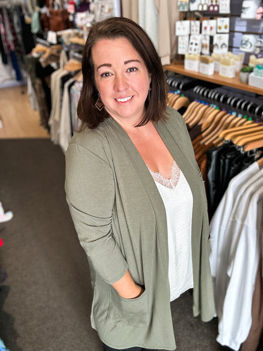 Slouchy Open Pocket Cardigan 2x