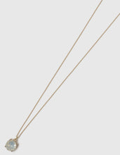 Load image into Gallery viewer, Matte Gold Opal Faux Crystal Charm Necklace
