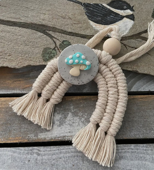 Mushroom macrame rainbow diffuser-sky blue