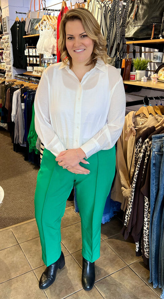 High waist pintuck pant Dex Plus 3x