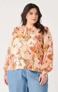 Smocked shoulder blouse Dex Plus XL