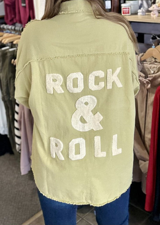 Rock & Roll Button Up Mustard 1x