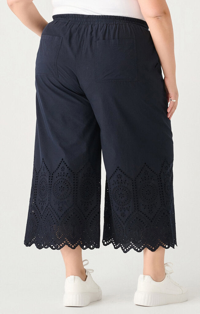 High waist eyelet pull on pants Dex Plus 3x